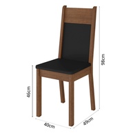 Kit 2 Cadeiras de Jantar Madesa: Rustic/Preto - imagem 2