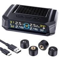 Andeman TPMS RV: Monitor de Pressão e Temperatura de Pneu com Carregamento Solar e USB - 4 Sensores - imagem 2
