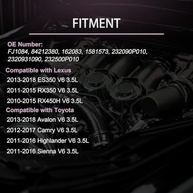 Kit 6 Injetores de Combustível Premium para Lexus ES350, RX350, RX450H e Toyota Avalon, Camry, Highlander, Sienna - imagem 3