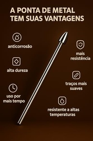 Ponta de Metal Caneta S Pen Compativel com Galaxy Tab S9 Fe S6 S7 Lite S8 S21 S22 Com Extrator - imagem 4