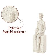 Escultura Feminina com Livro: Elegância e Sabedoria - imagem 2