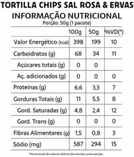 Tortilla Chips sabor Sal Rosa e Ervas Sem Glúten Sem Leite Nachos Belive 50g - imagem 2