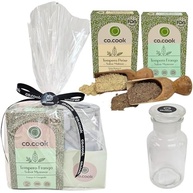 CoCook Kit Trio Presente 100% Natural Tempero Frango Sabor Myanmar 75g, Tempero Chimichurri Sabor Andes 75g com Pano de Copa para Dia das Mães, Dia dos Namorados, Dia dos Pais, Páscoa, Presentes, Natal, Casamento - imagem 1