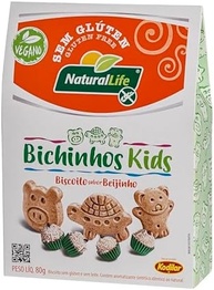 Bichinhos Kids Natural Life - Sabor Beijinho - Vegano - Sem Glúten - 80g - imagem 1
