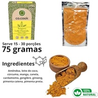 CoCook Tempero 100% Natural Leite Dourado (Golden milk) Sabor Índia 75g para Bebidas, Sopas, Caldos Sem SódioSem Adição de Conservantes, Zero glúten, Zero Lactose Rende até 20 porções - imagem 3