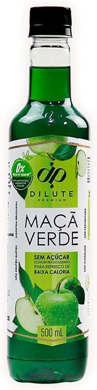 Dilute Xarope Maçã Verde S/ Açúcar Sabor Maçã Verde 500 Ml - imagem 1
