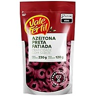 Azeitona Preta Fatiada Vale Fértil Sachê 120g: Sabor e Praticidade - imagem 1