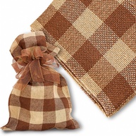 Saco de Juta Xadrez 60x90cm - Ideal para Lembrancinhas e Festas - imagem 1