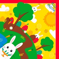 Saco de Páscoa 32x32cm: Encante Seus Ovos! - imagem 1