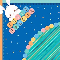 Saco Express 32x32cm Flakes Azul – Embalagem Ideal para Ovos de 150g a 200g - imagem 1