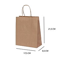 Sacola Kraft 17,5x8,5x21,5 com Alça Reforçada - imagem 1