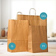 Sacola Kraft Delivery: 30un para Bolo e Páscoa - imagem 1