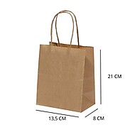 Sacola Kraft Personalizada: 13,5x8x21cm - imagem 1