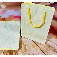 Sacolas de Papel Amarelo Candy: 10 Unidades! - imagem 1