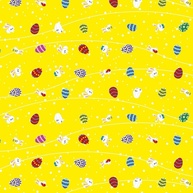 Sacos de Páscoa Coelhos Amarelos: Kit 75 Unidades - imagem 1