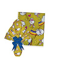 Sacos Express Páscoa Coelho Ouro Arco Íris 25 Unidades 24x24 cm - imagem 1