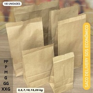 Sacos Kraft Delivery: Compre 100 Unidades! - imagem 1