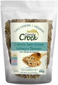 Kit 3X: Granola Aveia/Linhaça/Tâmara S/Açúcar Leve Crock200g - imagem 1