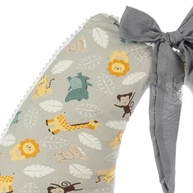 Almofada de Amamentação Safari Cinza - Conforto e Suporte para Mãe e Bebê - imagem 4