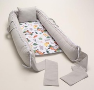 Kit Almofada de Amamentação + Ninho Berço Redutor Bebê Safari - Conforto e Segurança em Um Só Conjunto - imagem 4
