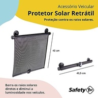 Protetor Solar Retrátil Safety 1st Black: Proteção Solar Inteligente e Prática para seu Carro - imagem 3