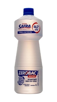 Álcool Safra Líquido 46,2% Neutro - Bactericida Potente 1L - Limpeza Profunda e Segura - imagem 1