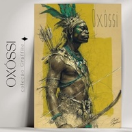 Quadro Decorativo dos Orixás - Oxum, Oxóssi, Ogum | Arte Sagrada para Umbanda e Candomblé - imagem 3