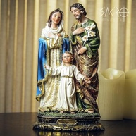 Imagem da Sagrada Família em Resina 30cm - Decoração Sagrada Refinada - imagem 3