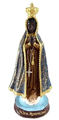 Imagem de Nossa Senhora Aparecida em Resina 15 cm - Decoração Sagrada com Detalhes Finais - imagem 2