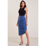 Saia Acetinada Azul: Elegância e Conforto - imagem 1