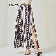 Saia Boho Geométrica Lovito: Estilo e Conforto! - imagem 1