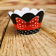 Saia Cupcake Laço Vermelho: Kit 12 a 96 Unidades - imagem 1