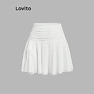 Saia Drapeada Lovito L101AD104 – Elegância Casual para Mulheres - imagem 1