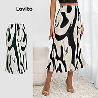 Saia Elegante Lovito Geométrica Multicolorida LNL36010 - imagem 1