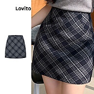 Saia Evasê Gingham Lovito: Estilo Casual e Moderno - imagem 1