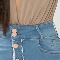 Saia Jeans Longuete Desfiada: Estilo e Conforto - imagem 1
