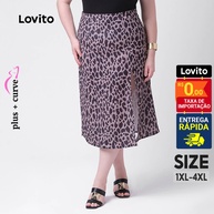 Saia Midi Animal Print Plus Size: Estilo e Conforto! - imagem 1