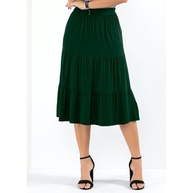 Saia Midi Verde: Estilo e Conforto! - imagem 1