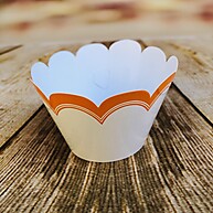 Saias Cupcake Francesinha Laranja: Kit 12 Unidades - imagem 1
