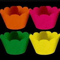 Saias para Cupcake Neon: 48 Unidades Vibrantes! - imagem 1