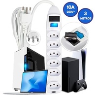 Régua de Tomadas Tripolar 6 Saídas 3m Bivolt com Fusível de Proteção - Segurança e Praticidade para Seus Eletrônicos! - imagem 2