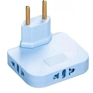 Adaptador Tomada Universal Dobrável Articulado Flex 3 Saídas 16A - Azul (Kit 3 Peças) - imagem 1