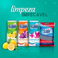 Saif Saponáceo Em Pó Suave 300G - Higienizador Detergente Perfumado Azul Turquesa - imagem 3