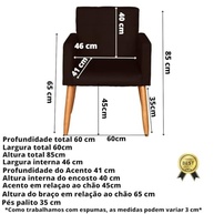 Kit com 2 Poltronas Capitone Marrom - Conforto e Estilo para Sala, Escritório e Recepção - imagem 3