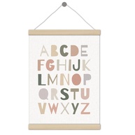 Pôster Educativo ABC Boho Neutro 30,5x40,6cm - Decoração de Sala de Aula Moderna - imagem 1