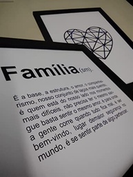 Quadros Decorativos Coração e Família para Quarto e Sala - Design Moderno Preto - imagem 3