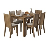 Sala de Jantar 6 Cadeiras Rustic Madesa: Conforto e Estilo - imagem 1