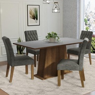 Sala de Jantar Ashley: Mesa e 4 Cadeiras - imagem 1