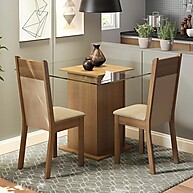 Sala de Jantar Compacta Madesa Moni: Vidro e Elegância - imagem 1