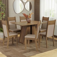 Sala de Jantar Completa Beverly: 6 Cadeiras + Mesa - imagem 1